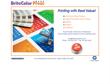 Tablet Screenshot of britecolorpress.com